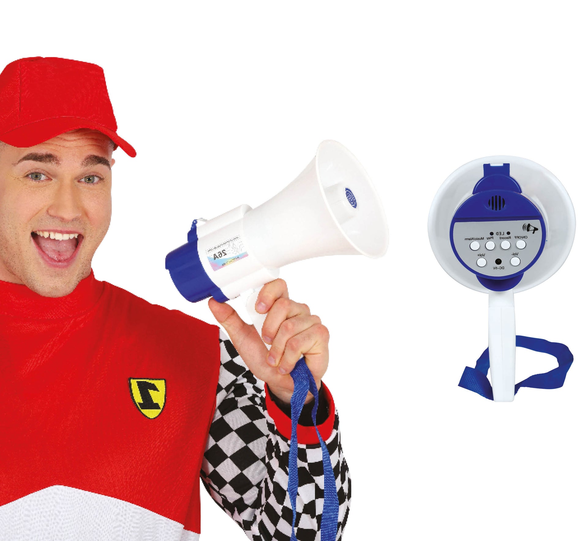 MEGAPHONE WITH SPEAKER 24 CM