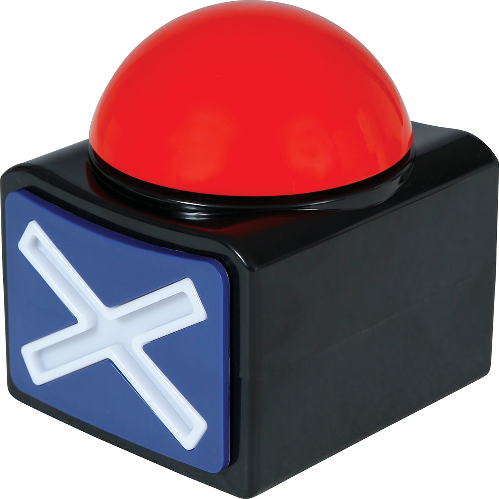 “X” BUZZER BUTTON WITH LIGHT AND SOUND 10X8 CM
