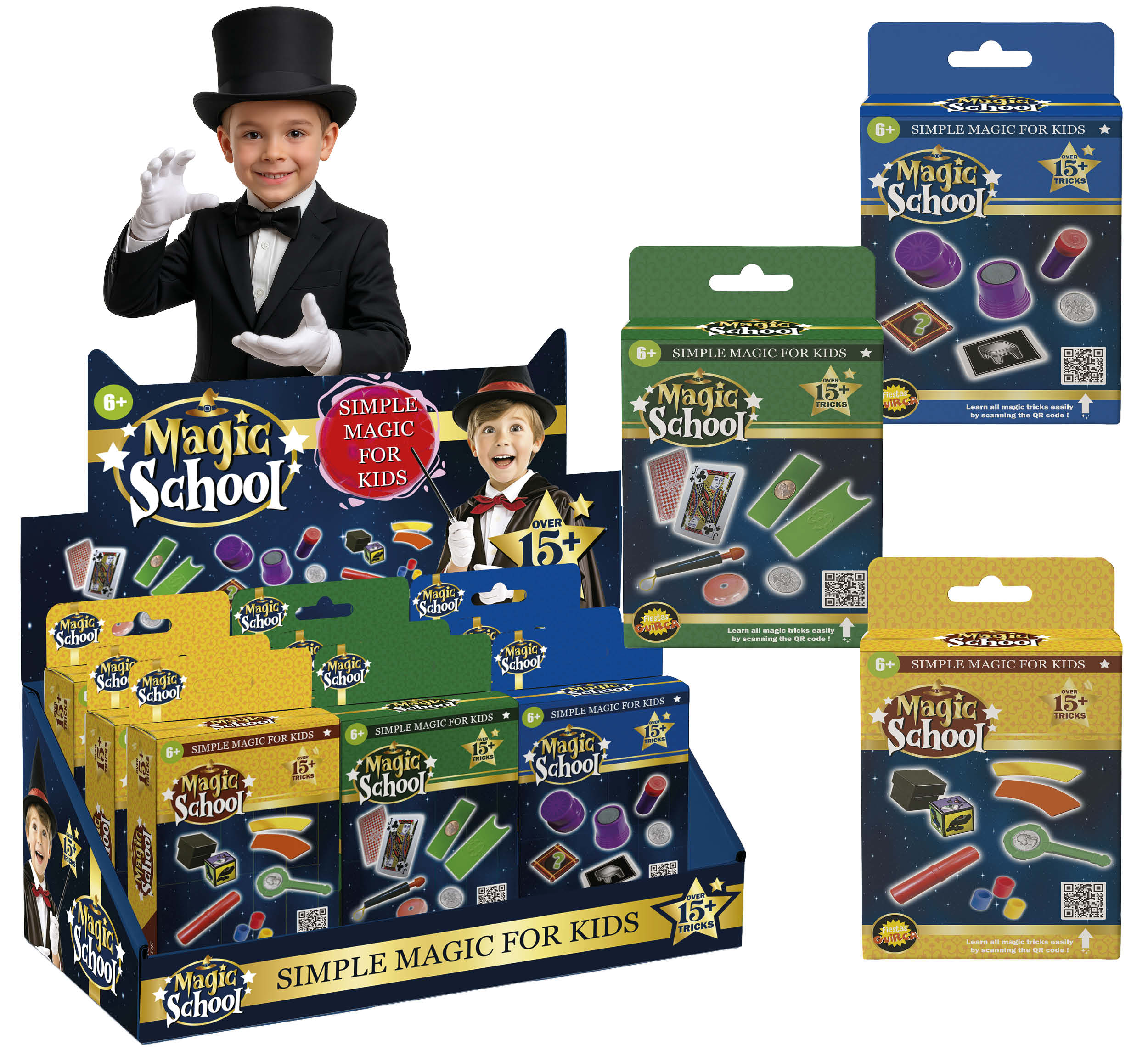 12 PACKS OF MAGIC TRICKS FOR CHILDREN