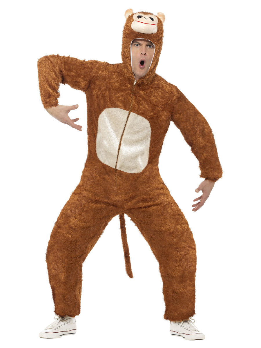 Monkey Costume, Adult, Brown - 1