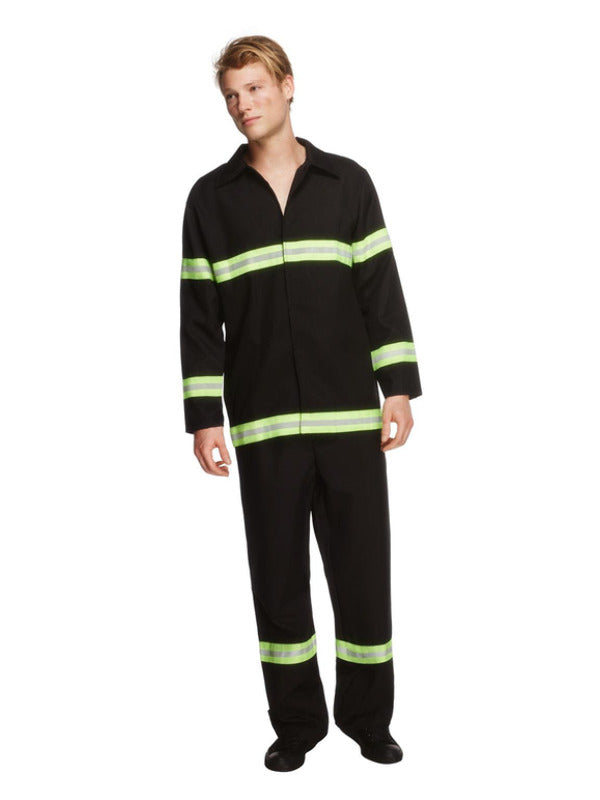 Fever Fireman Costume, Black - 2