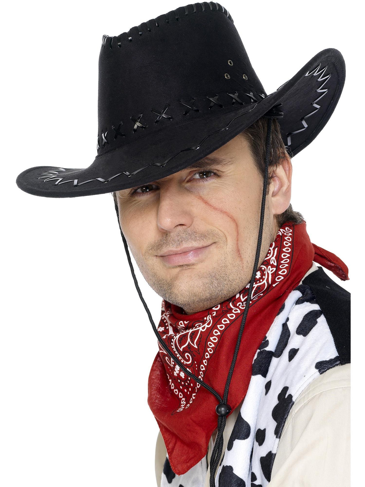Suede Look Cowboy Hat, Black 1