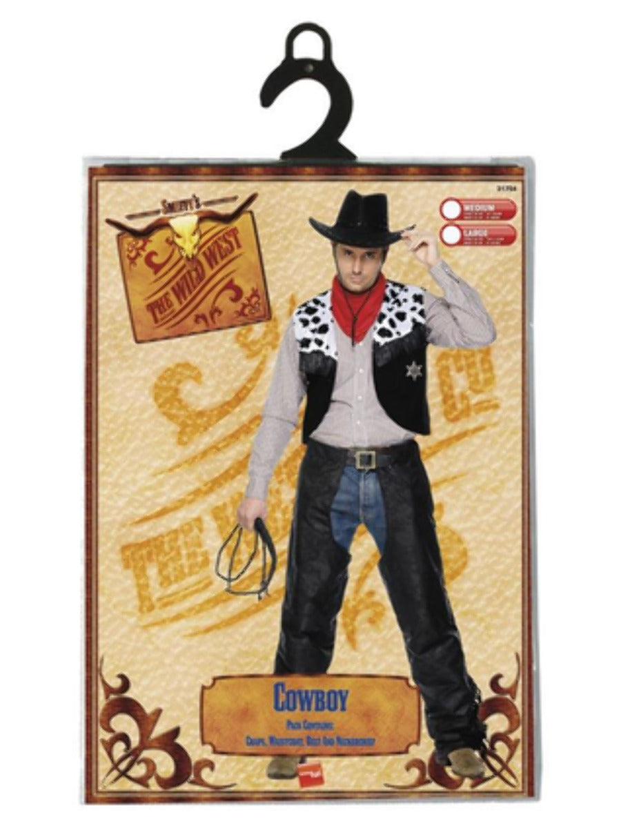 Cowboy Costume, Black - 3