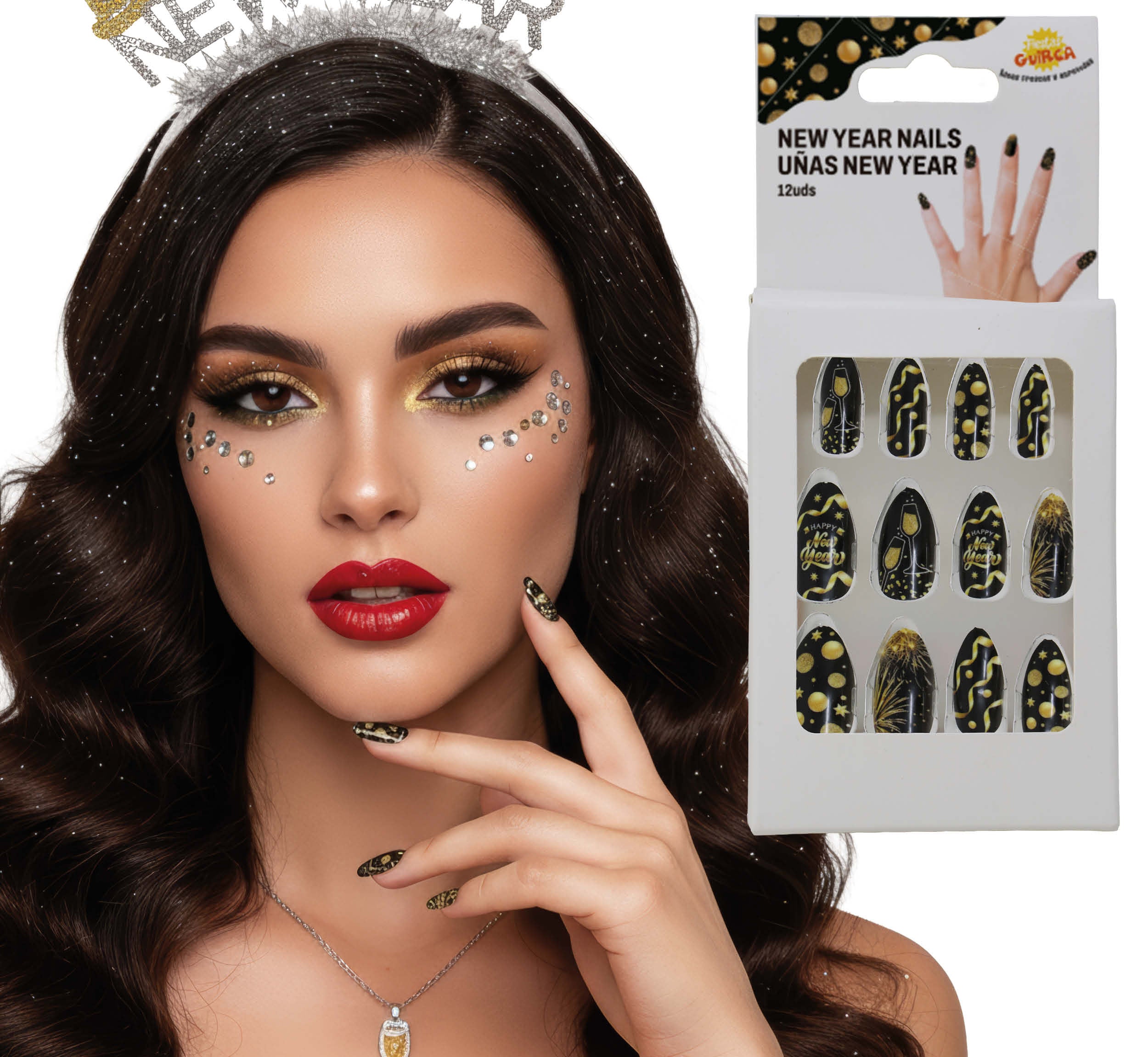 12 NAILS WITH GLUE