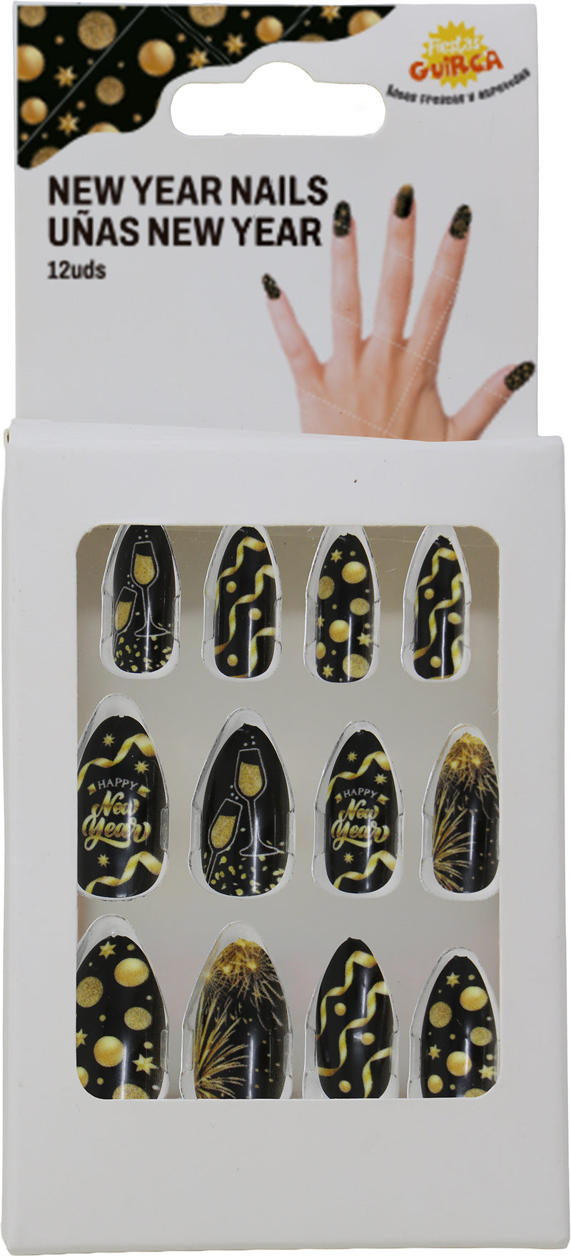 12 NAILS WITH GLUE