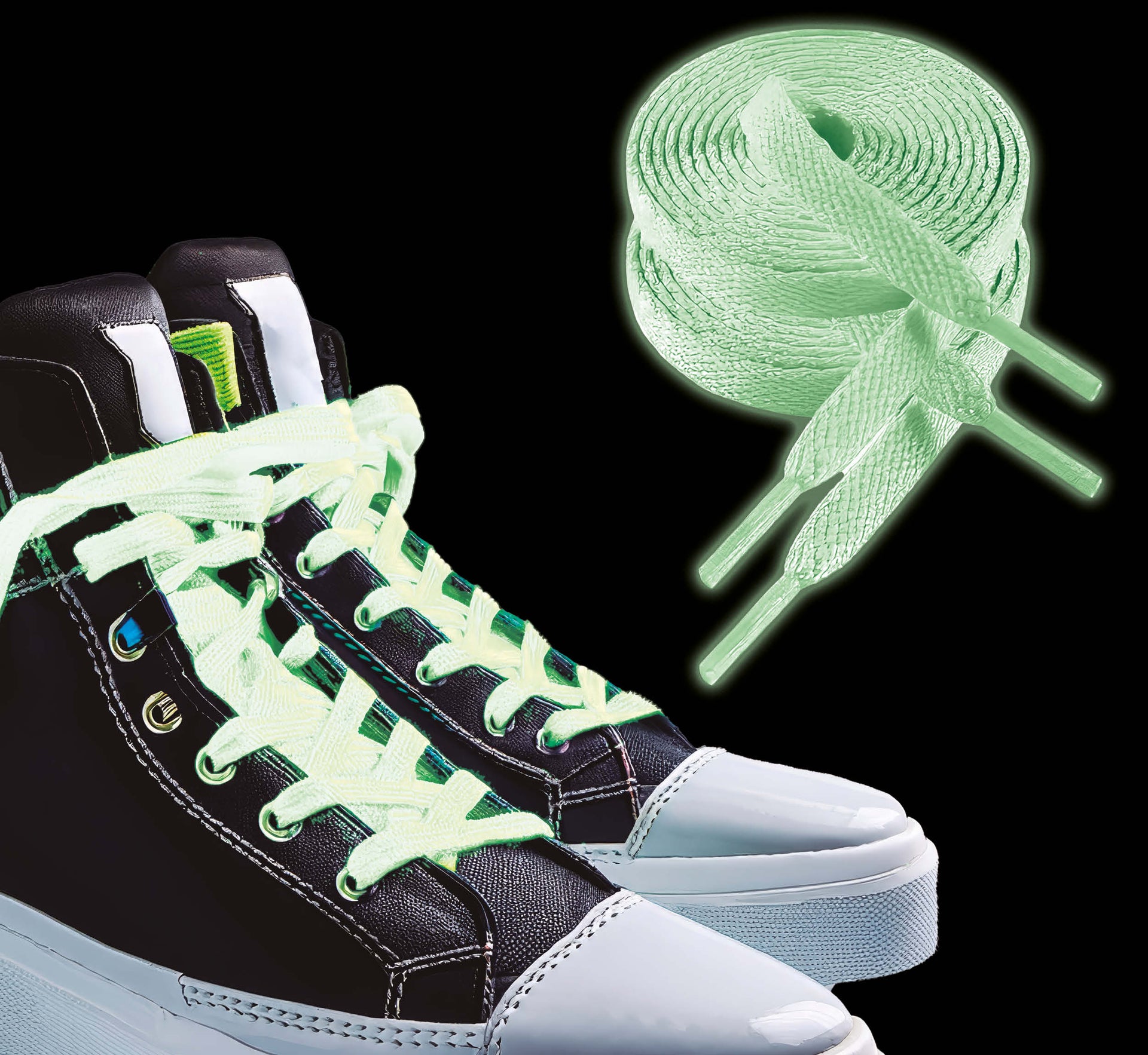 PAIR OF FLUORESCENT SHOE LACES 120 CM