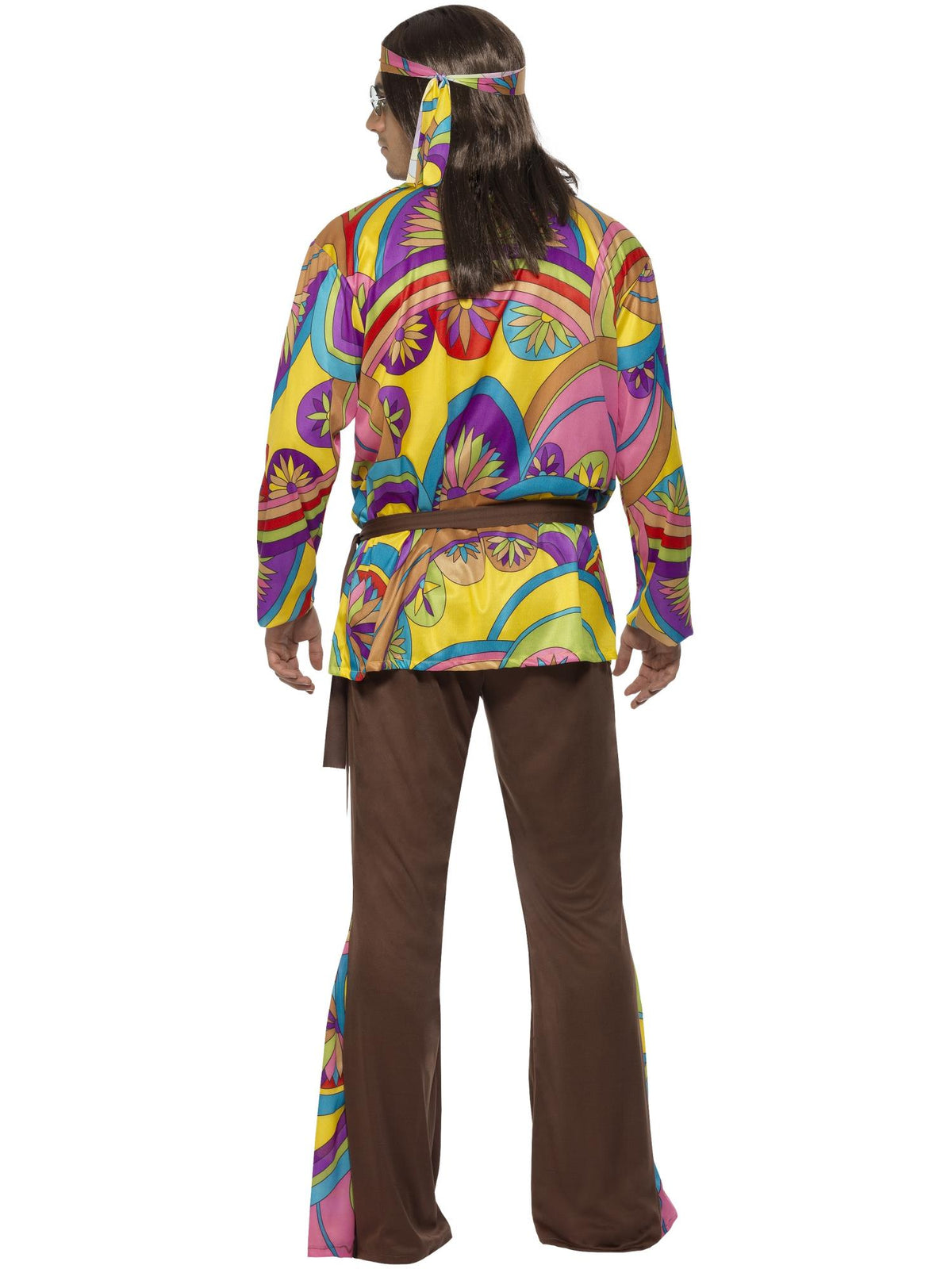 Psychedelic Hippie Man Costume, Multi-Coloured 2