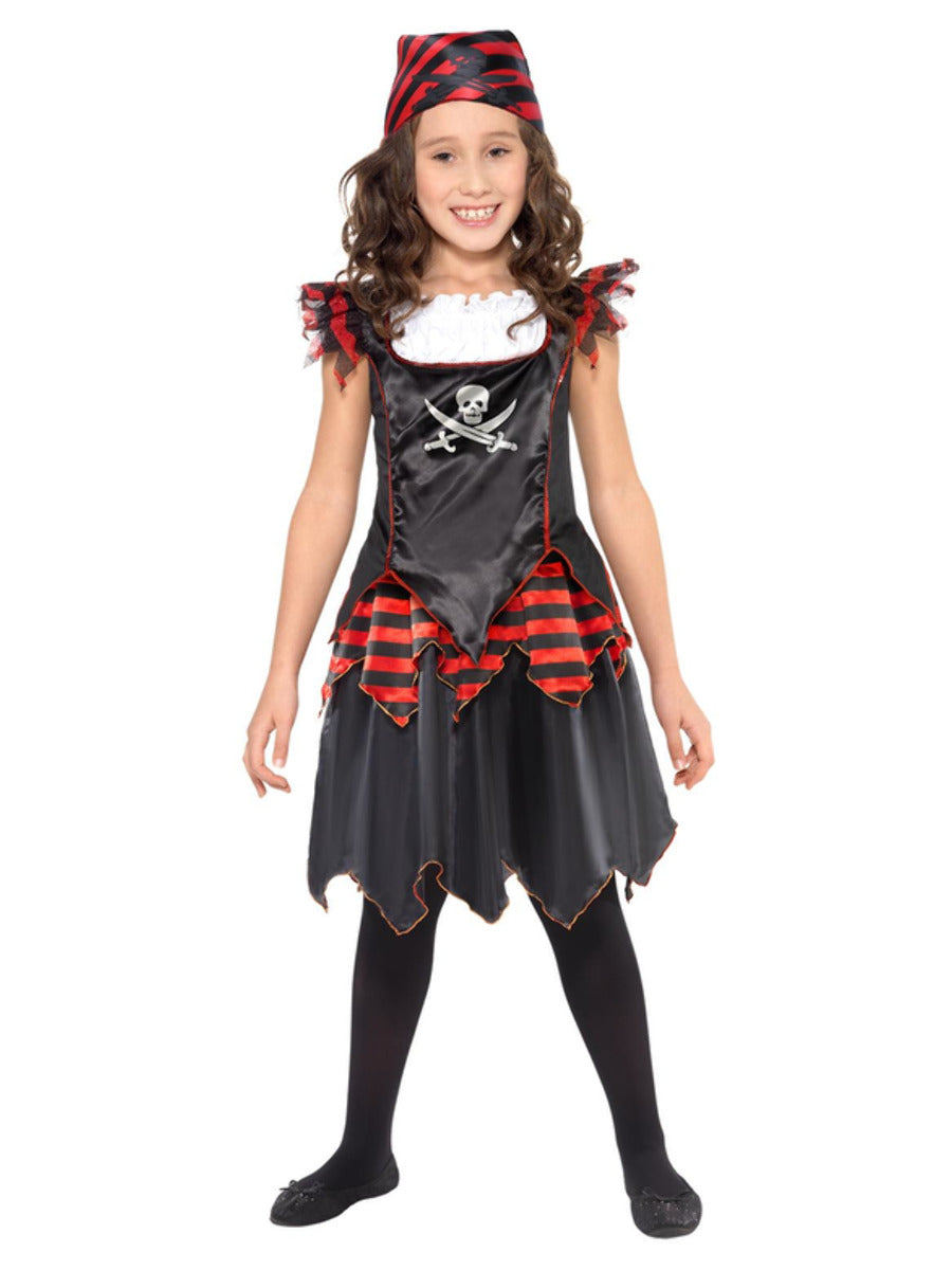Pirate Skull & Crossbones Girl Costume, Black - 3
