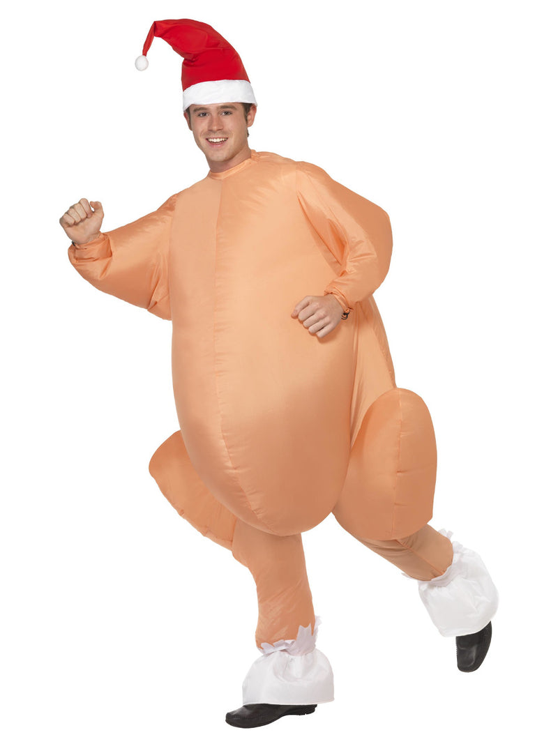 Inflatable Roast Turkey Costume, Nude - 1