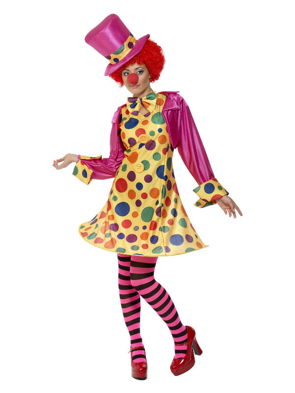 Clown Lady Costume, Multi-Coloured - 2