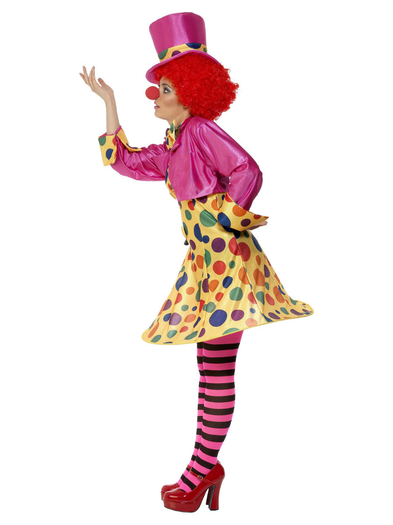Clown Lady Costume, Multi-Coloured - 4