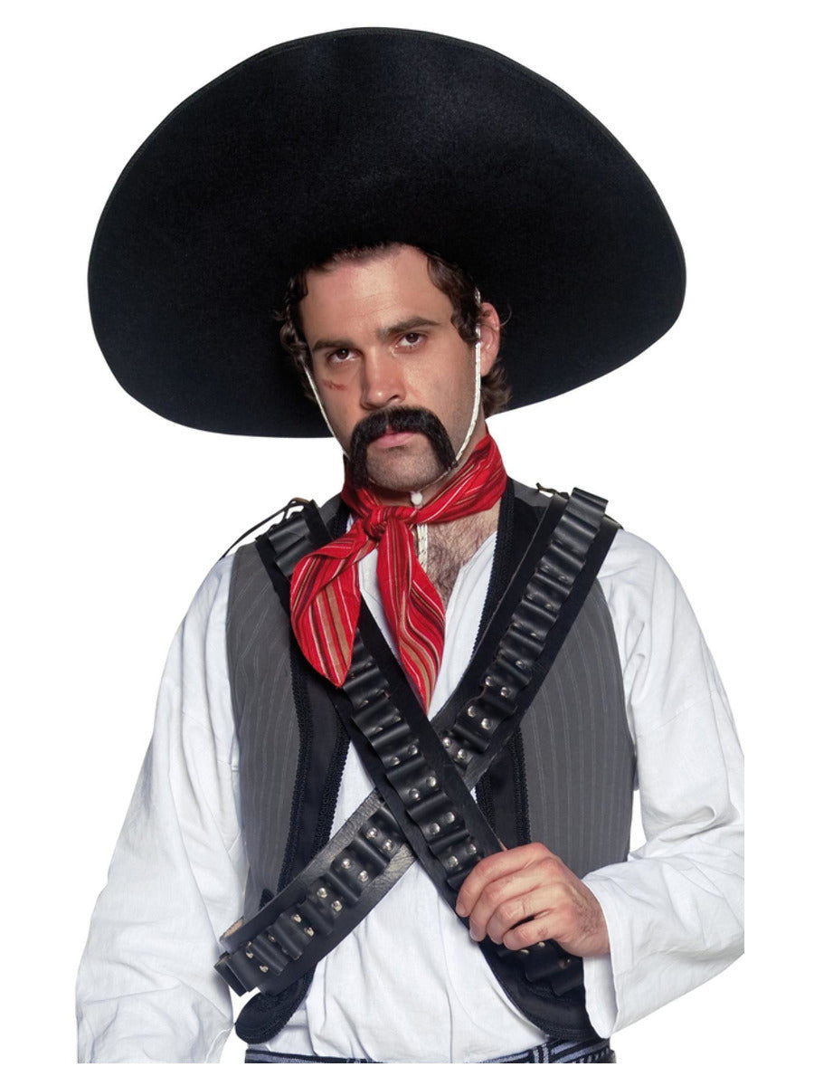 Authentic Mexican Bandit Sombrero, Black - 1