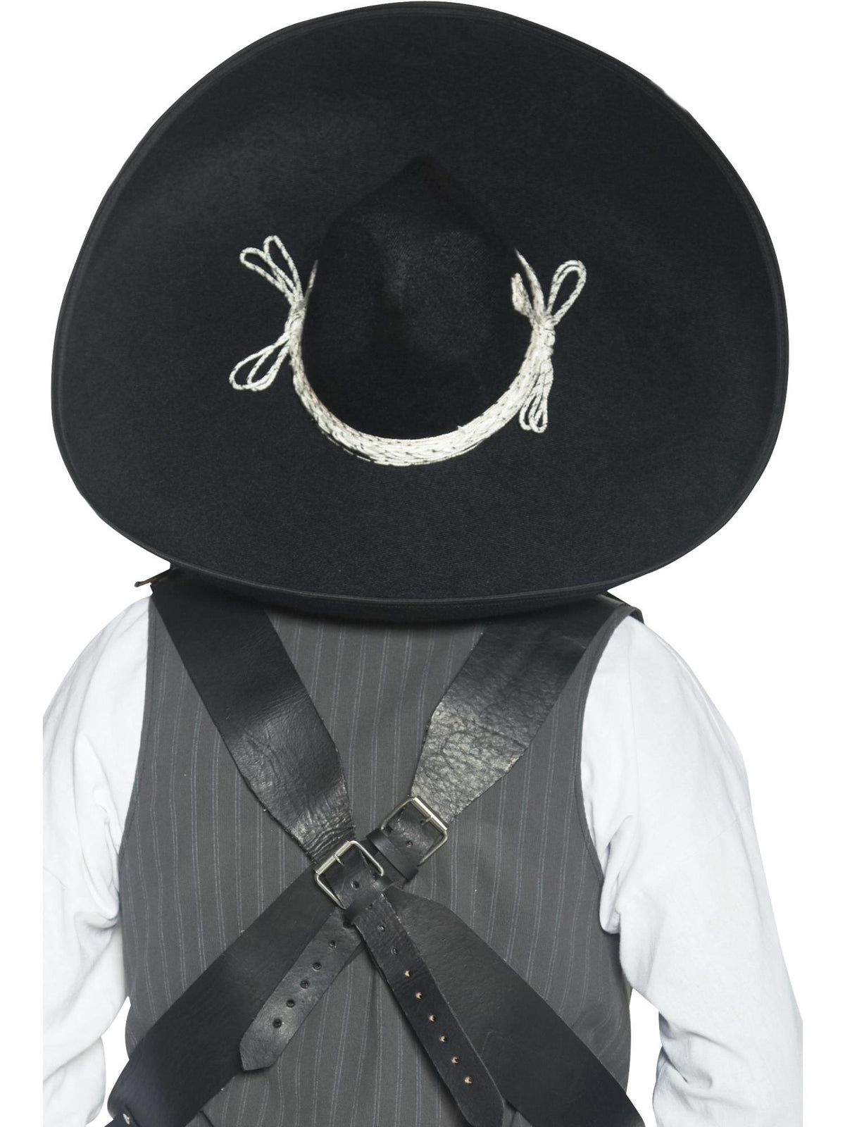 Authentic Mexican Bandit Sombrero, Black 2