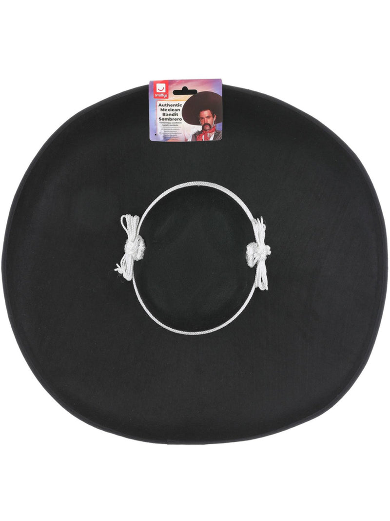 Authentic Mexican Bandit Sombrero, Black - 3