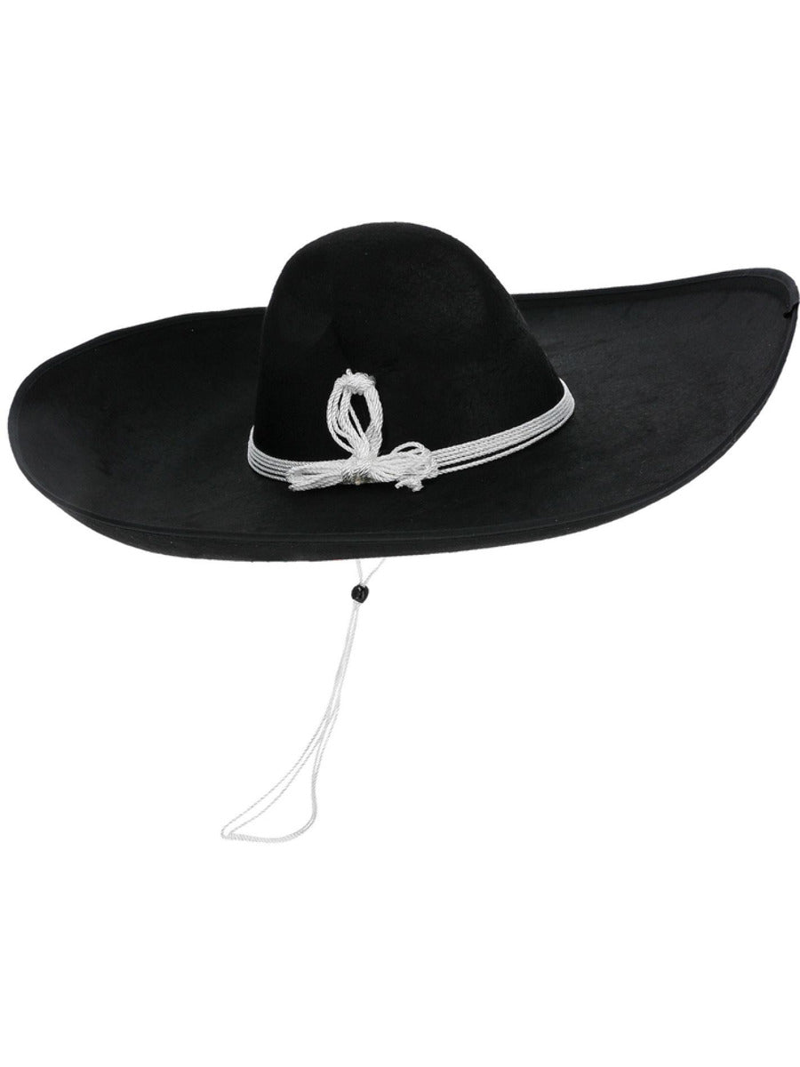 Authentic Mexican Bandit Sombrero, Black - 5
