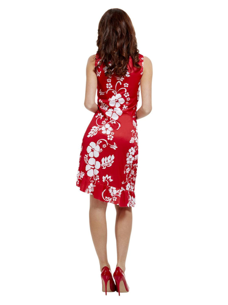 Hawaiian Beauty Costume, Red - 3