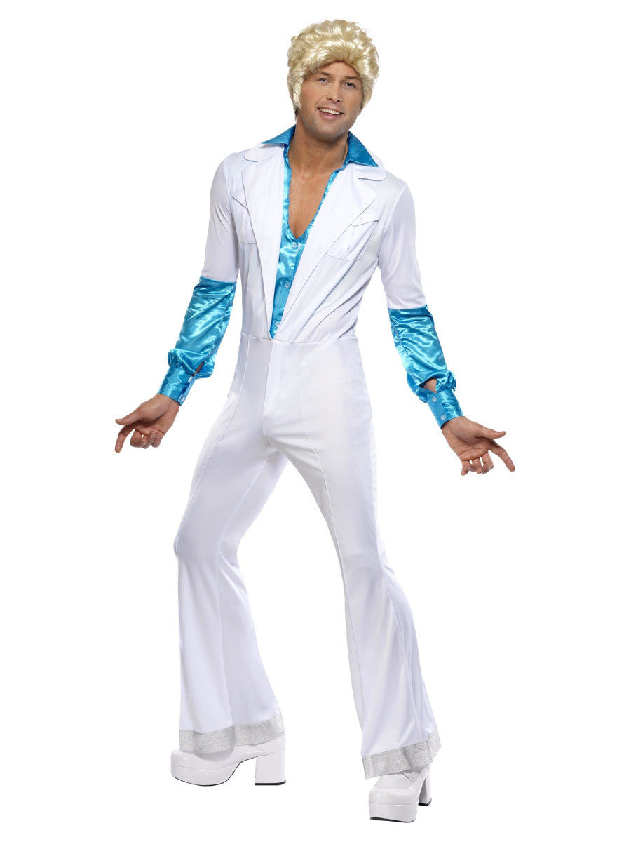 Disco Man Costume, All in One, White - 5