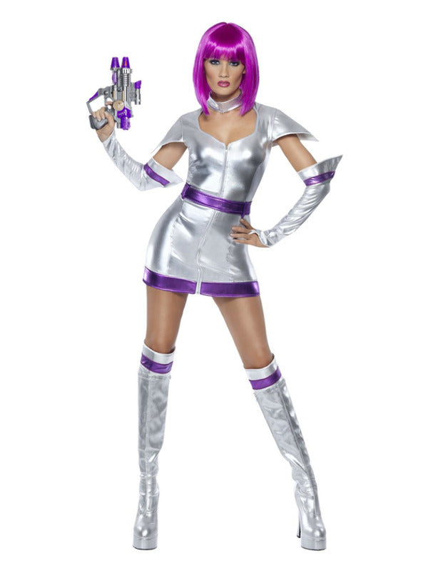 Fever Space Cadet Costume, Silver Metallic - 2