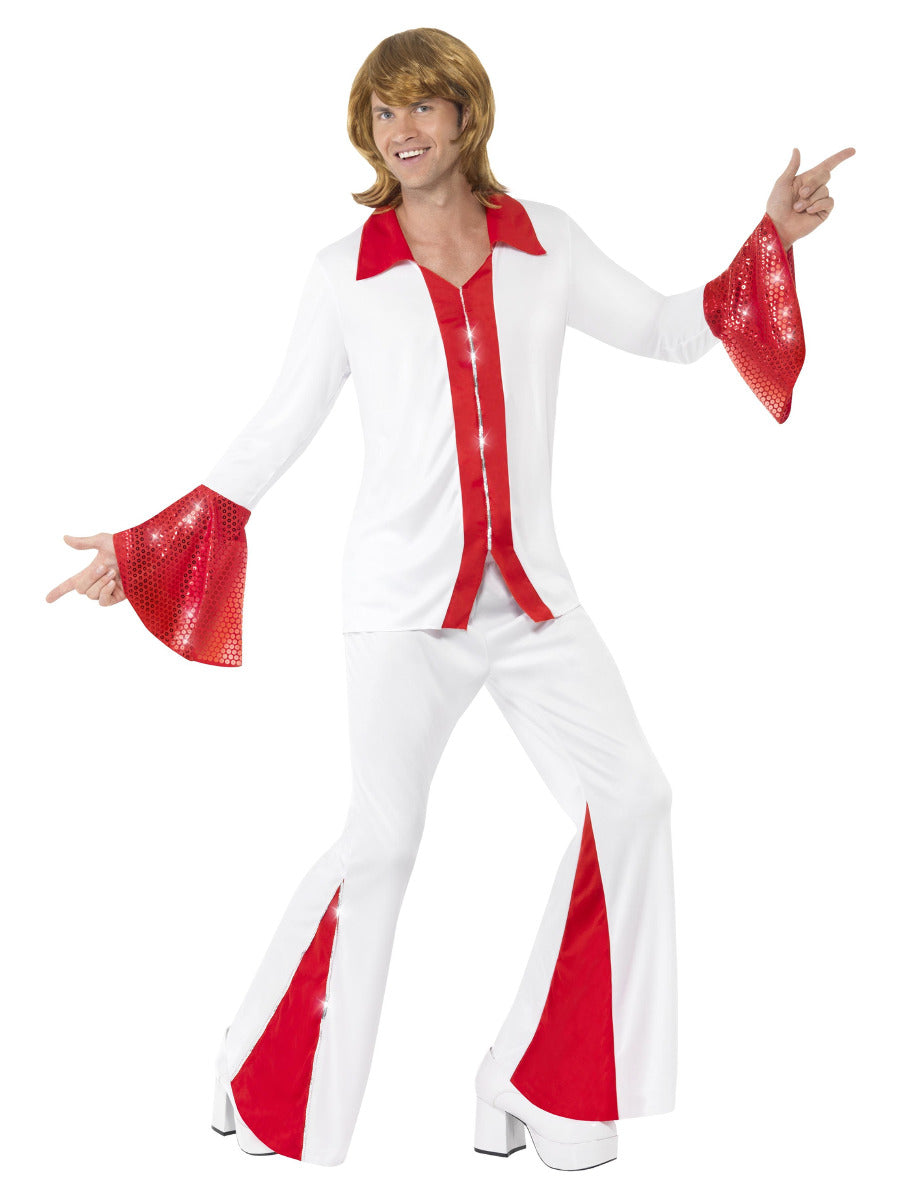 Super Trooper Male Costume, White & Red - 1