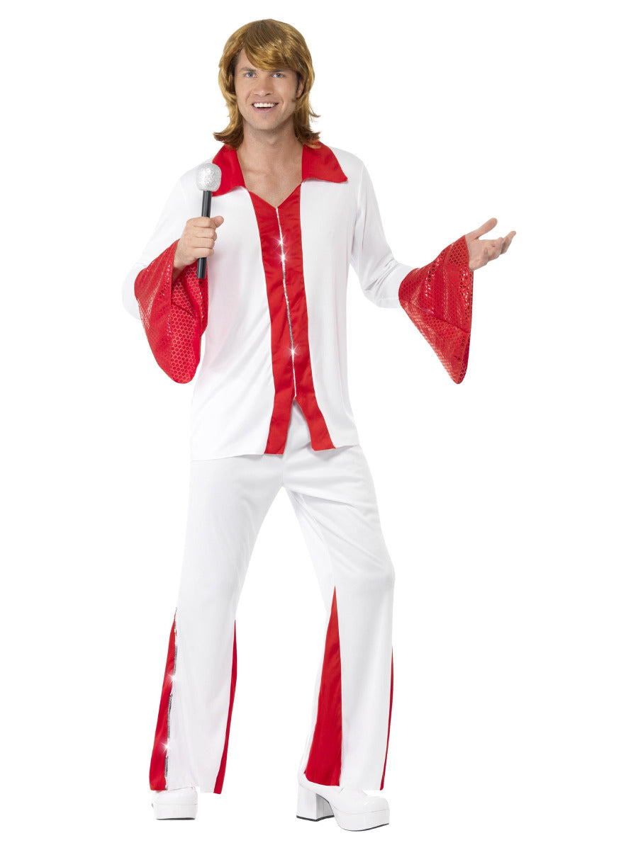 Super Trooper Male Costume, White & Red - 5