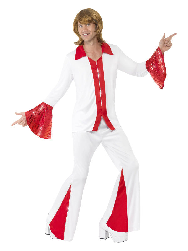 Super Trooper Male Costume, White & Red - 2