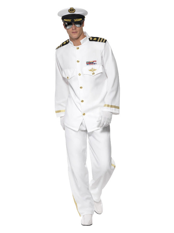Deluxe Captain Costume, White - 2