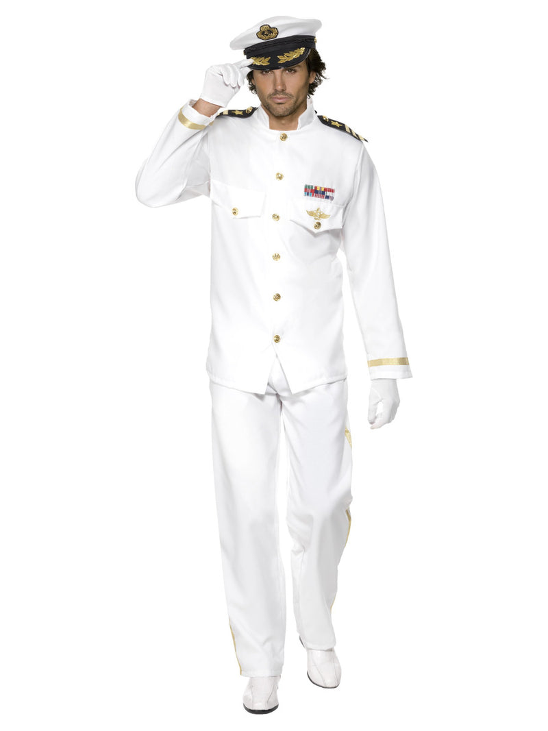 Deluxe Captain Costume, White - 5
