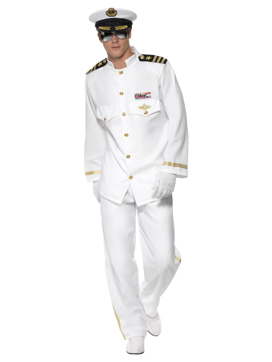 Deluxe Captain Costume, White - 1