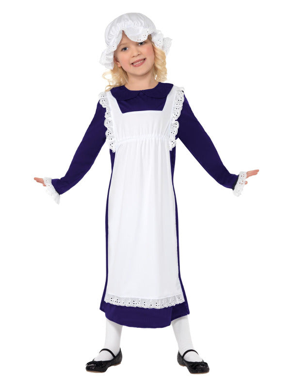 Victorian Poor Girl Costume, White - 2