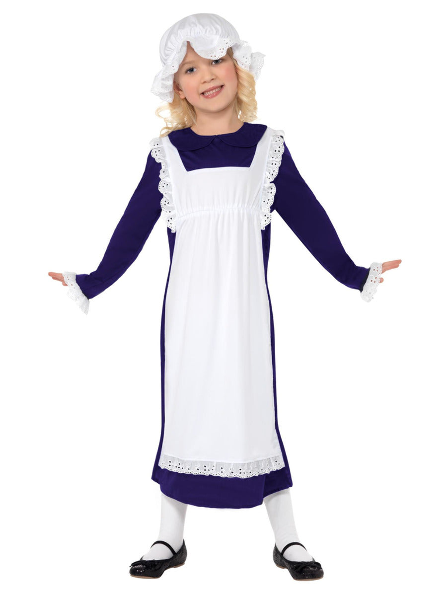 Victorian Poor Girl Costume, White - 1
