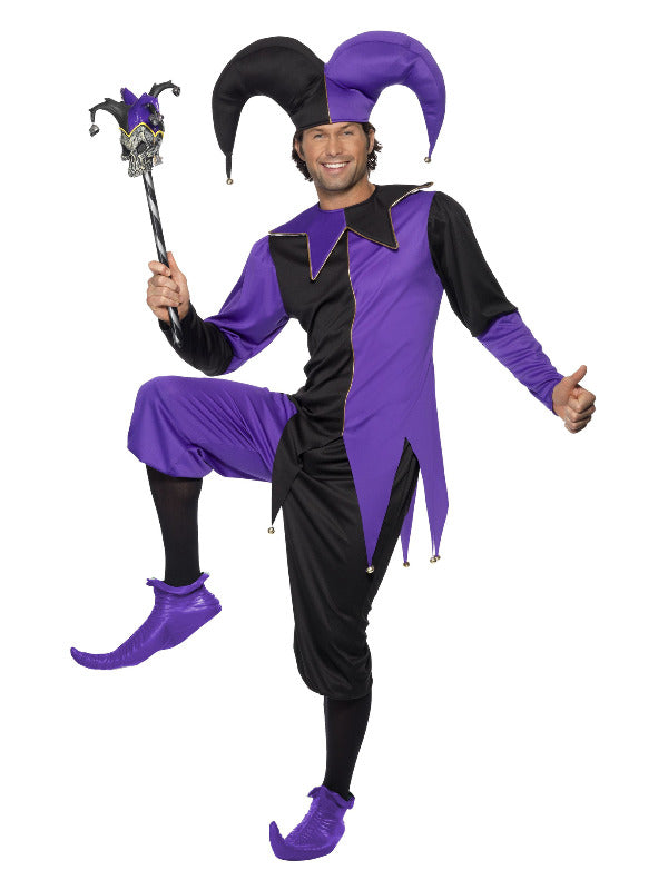 Medieval Jester Costume, Purple - 2