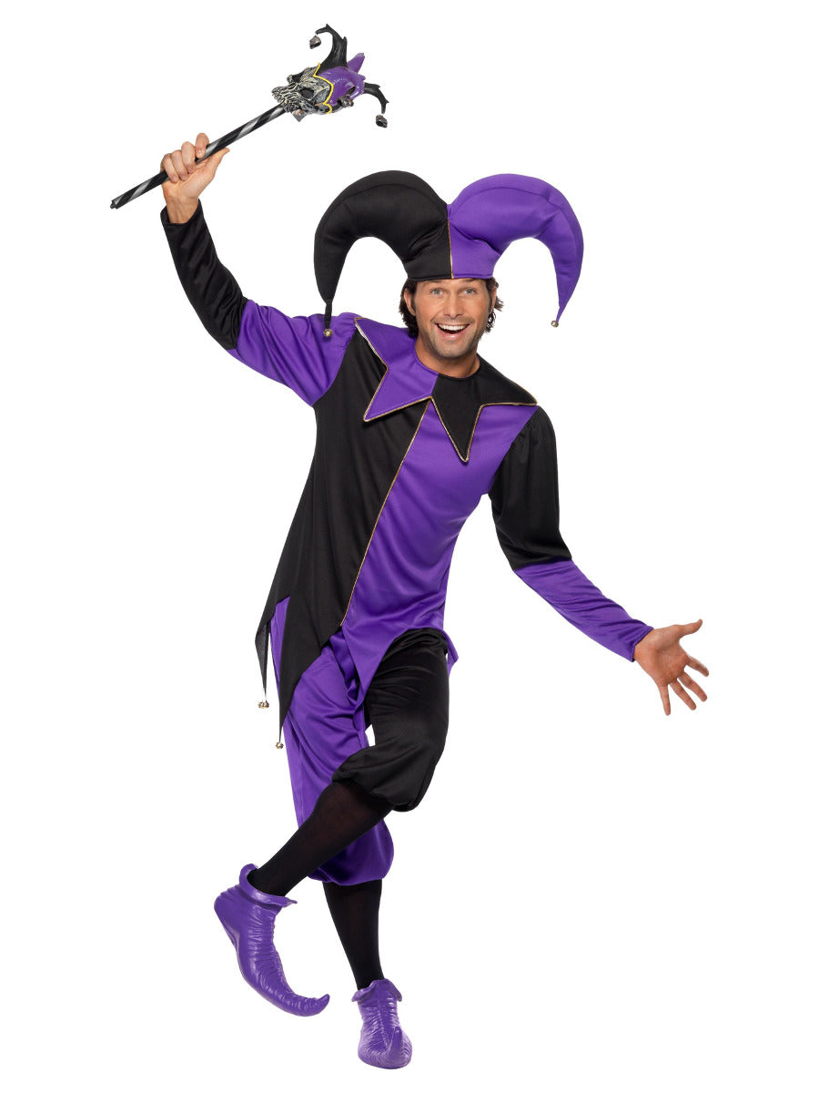 Medieval Jester Costume, Purple - 5