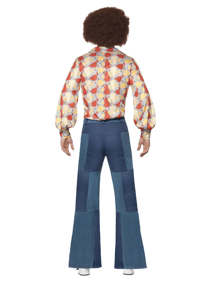 70s Deluxe Flared Trousers, Mens, Blue - 3