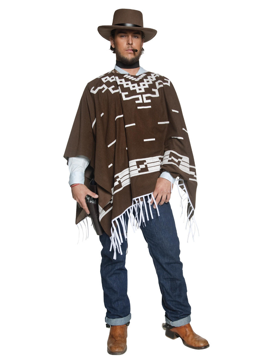 Authentic Western Wandering Gunman Costume, Brown - 1