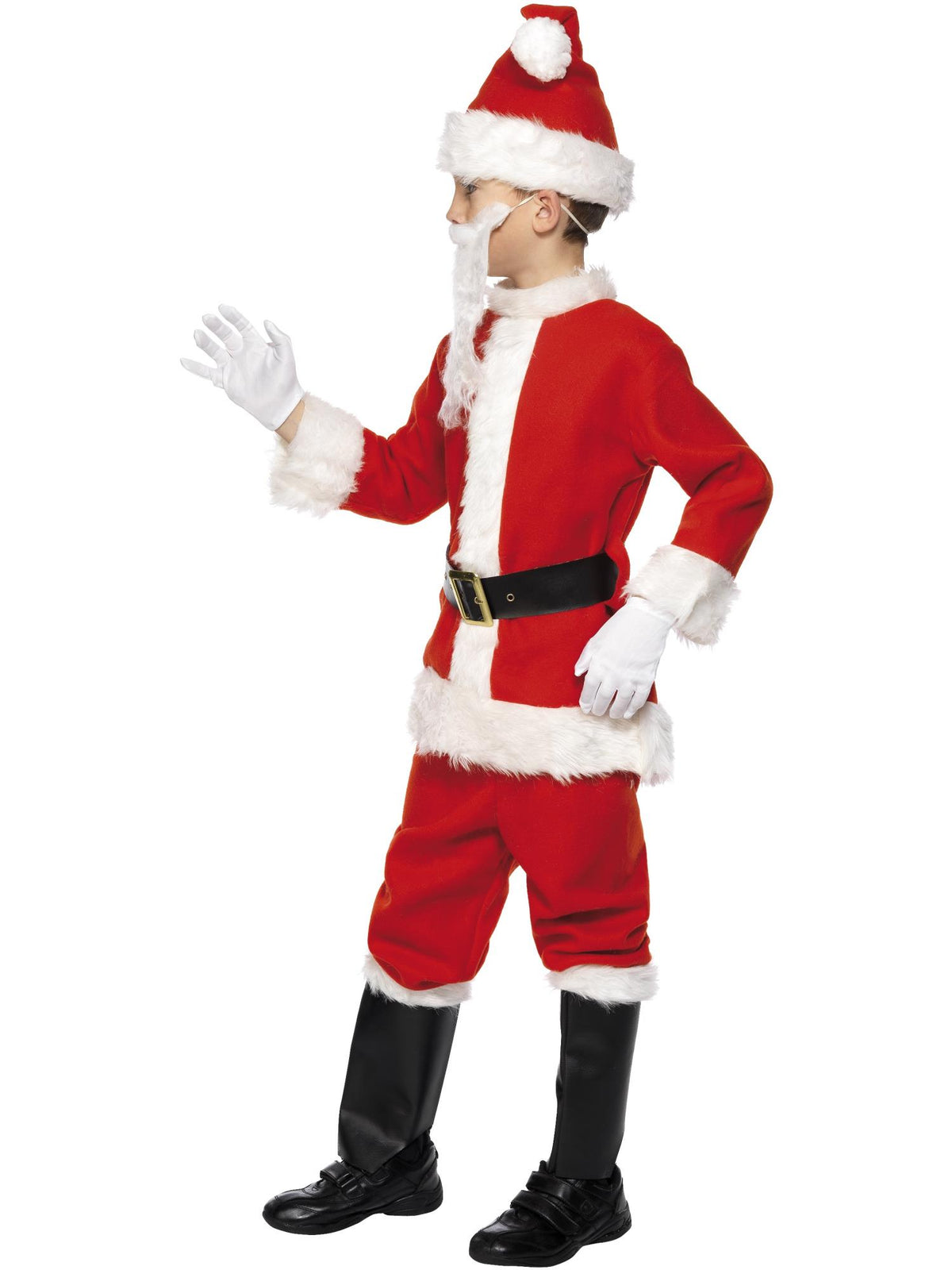 Deluxe Santa Costume & Beard, Red 3
