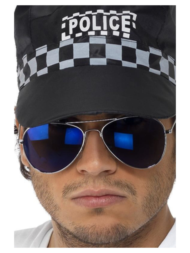 Aviator Specs, Blue Mirror, Silver - 1