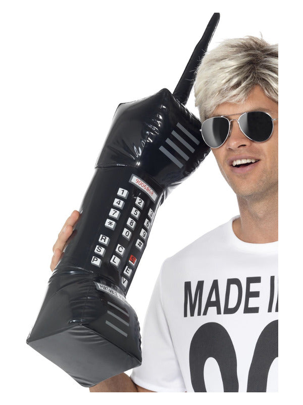 Inflatable Retro Mobile Phone, Black - 2