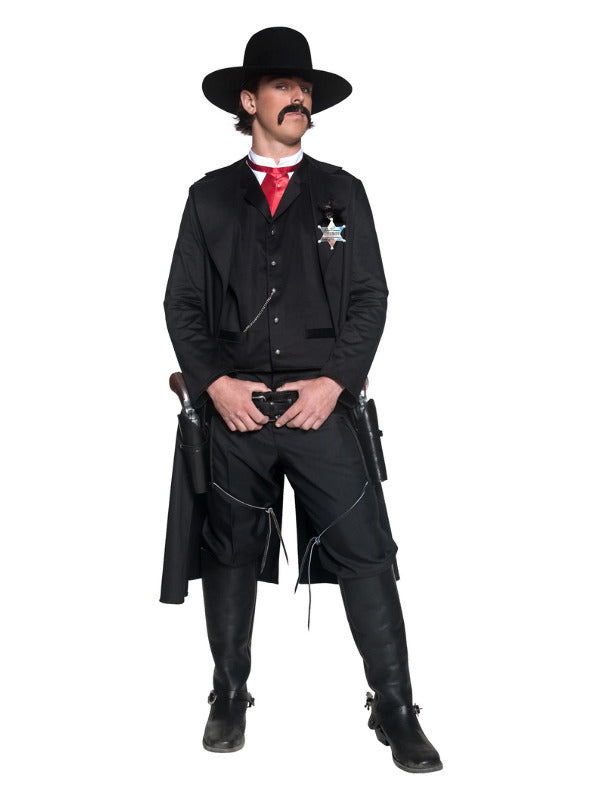 Deluxe Authentic Western Sheriff Costume, Black - 2