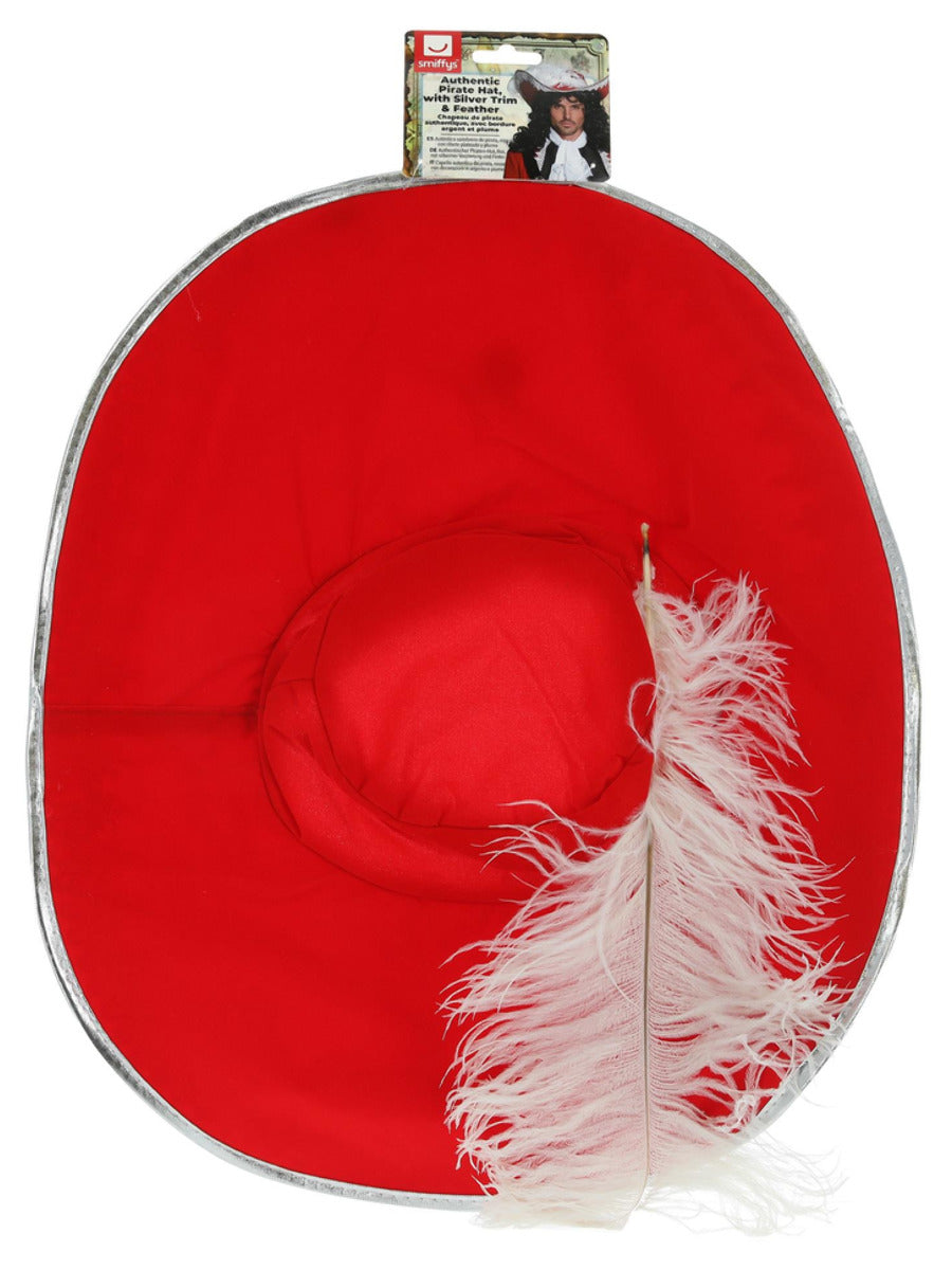 Authentic Pirate Hat, Red - 3