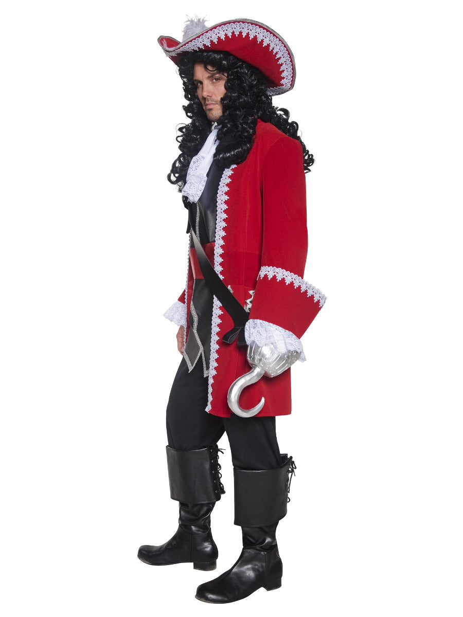 Deluxe Authentic Pirate Captain Costume, Red - 4