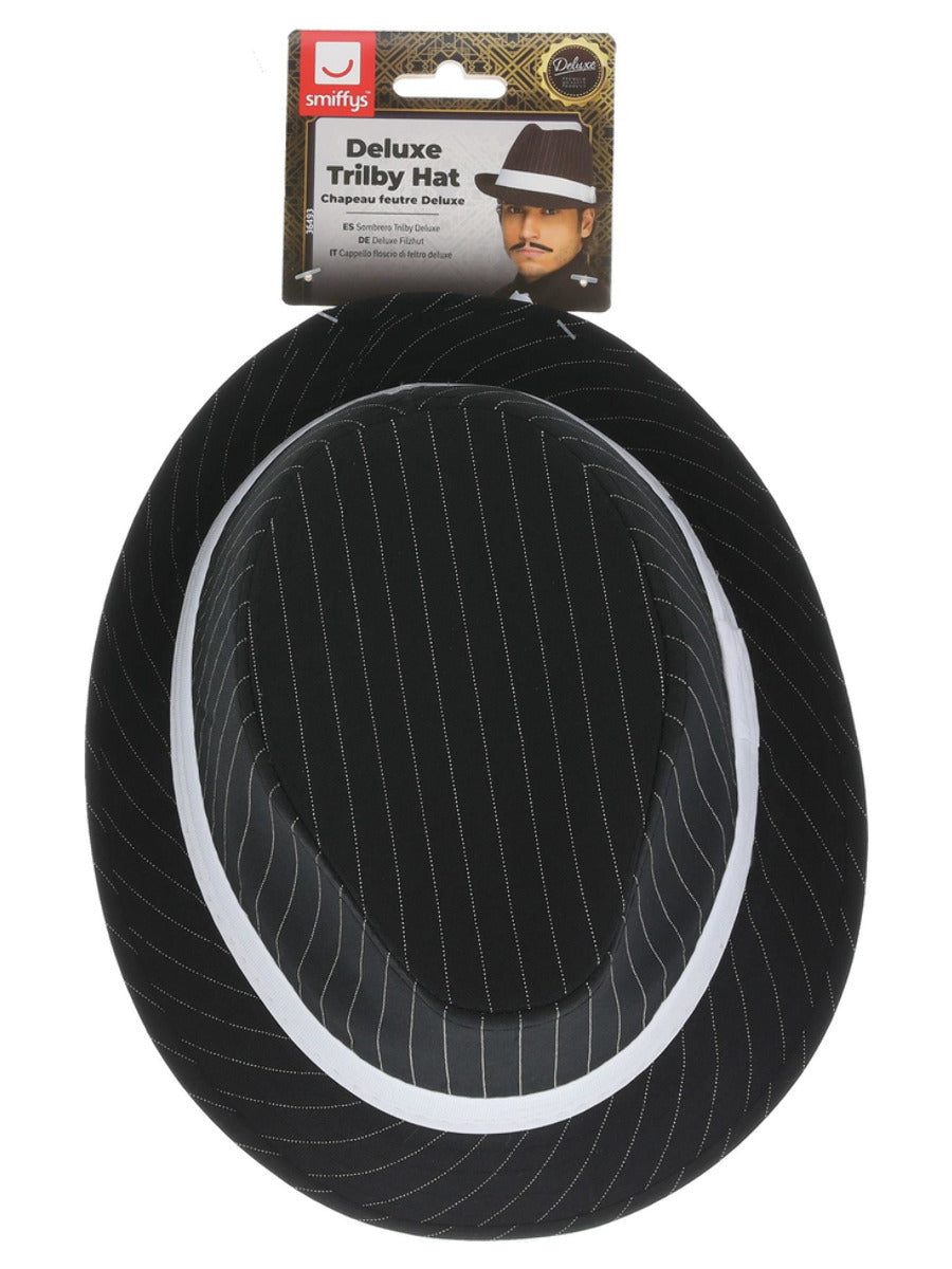 Deluxe Trilby Hat, Black - 3