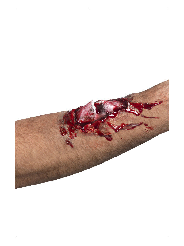 Smiffys Make-Up FX, Broken Bone Latex Scar, Red - 2