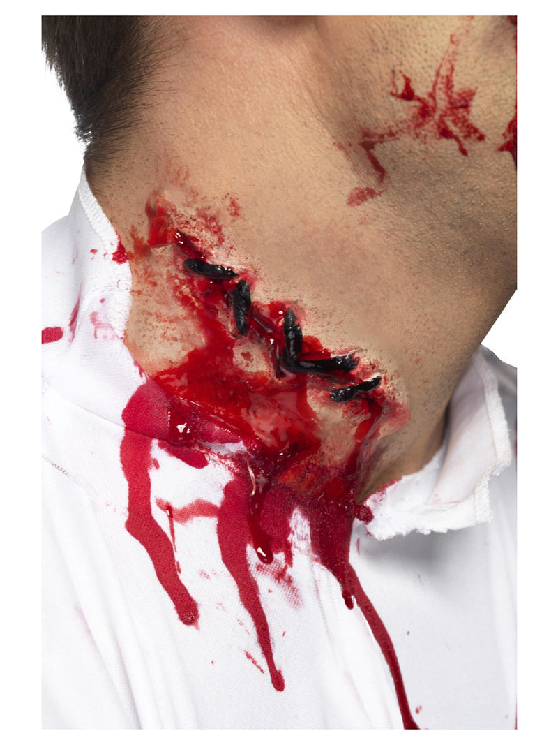 Smiffys Make-Up FX, Stitches Latex Scar, Red - 1