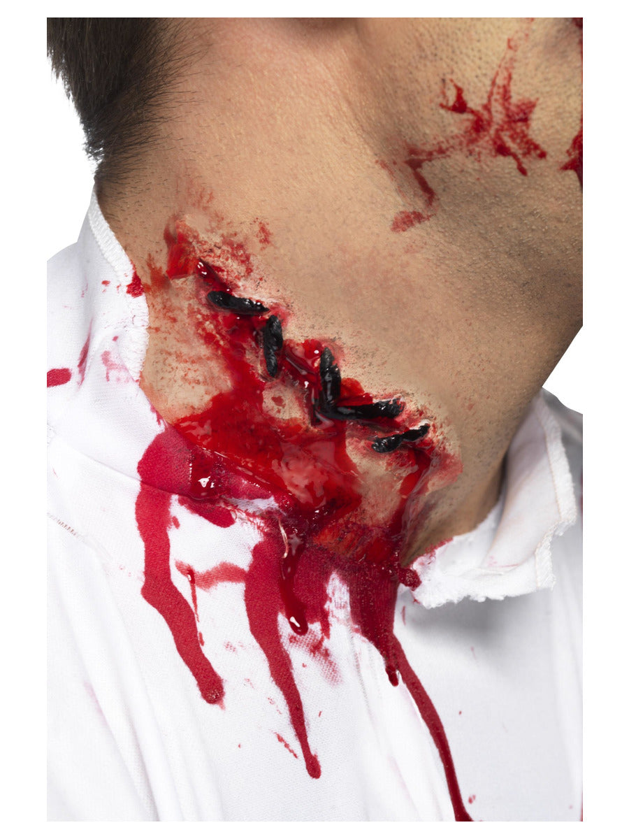 Smiffys Make-Up FX, Stitches Latex Scar, Red - 1