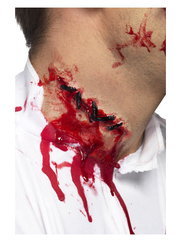 Smiffys Make-Up FX, Stitches Latex Scar, Red - 2