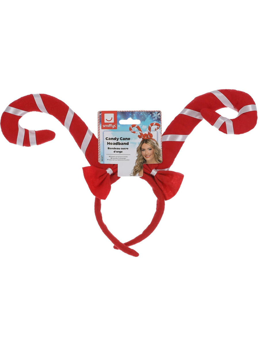 Candy Cane Headband, Red & White - 3