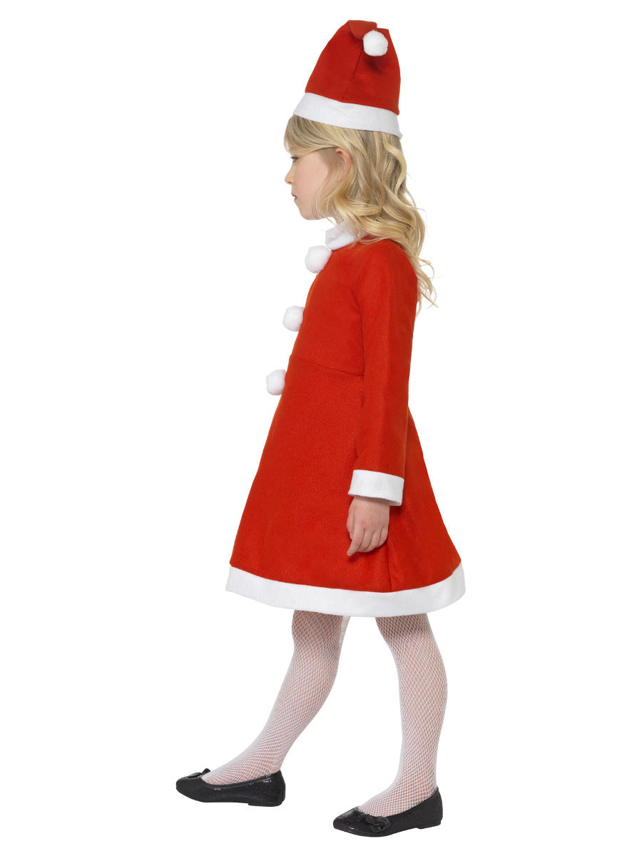 Santa Girl Costume, Red - 4