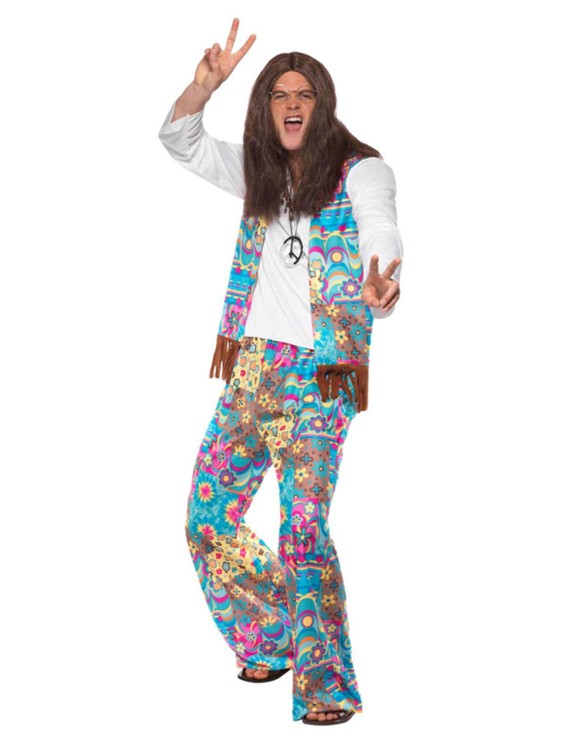 Groovy Hippie Costume, Multi-Coloured - 5