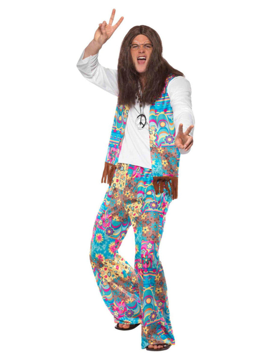 Groovy Hippie Costume, Multi-Coloured - 5