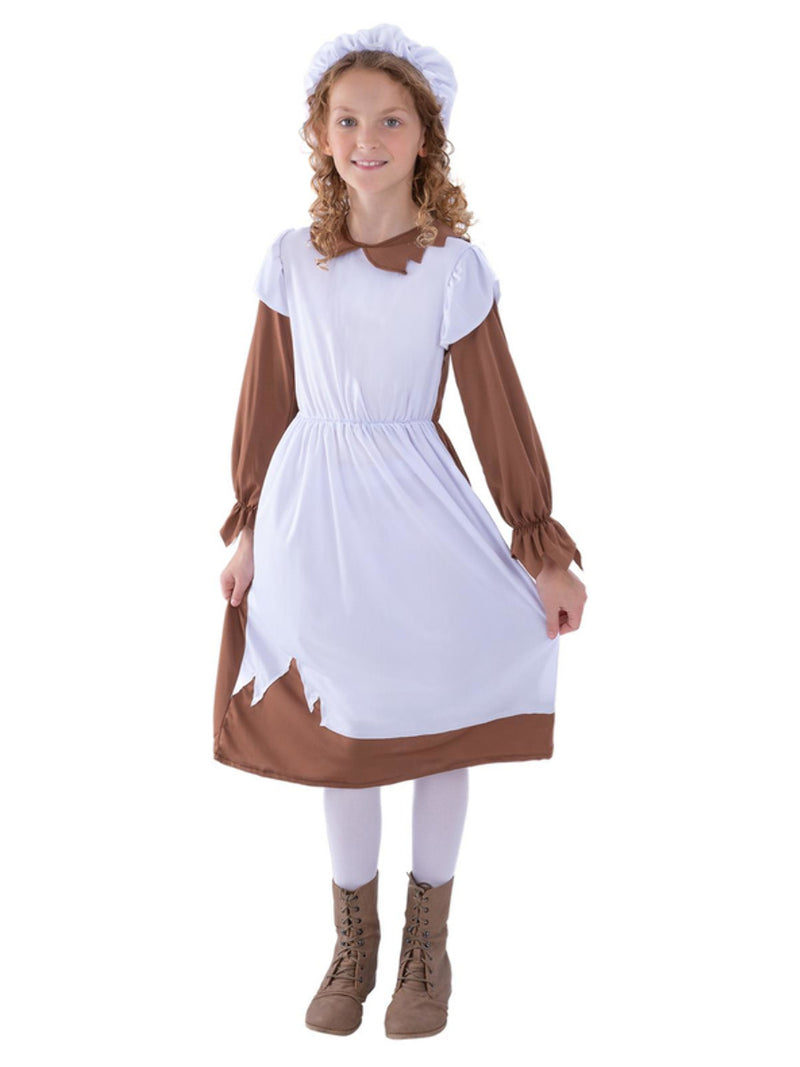 Poor Victorian Costume, Brown & White - 1